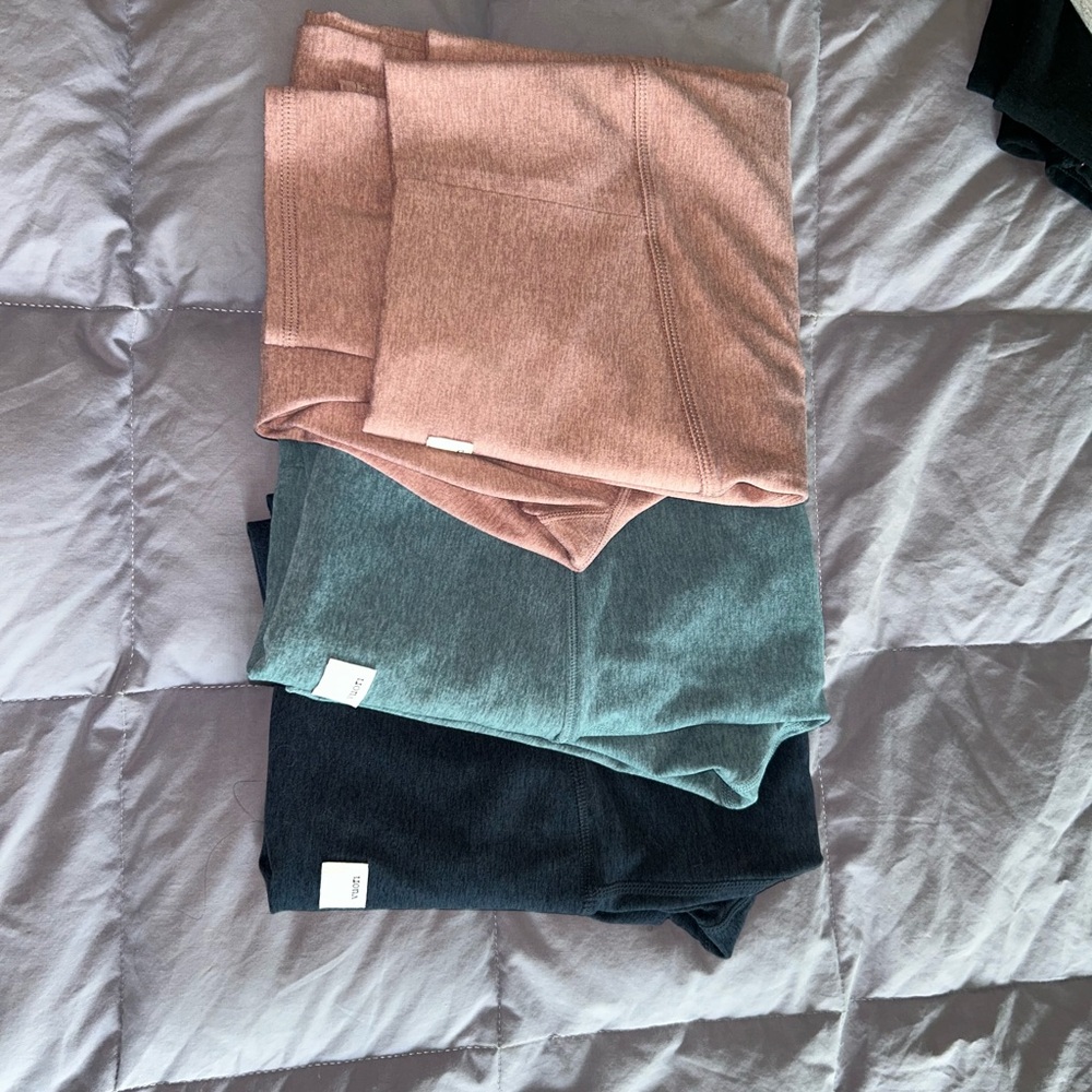 Vuori clean elevation Leggings Set - Pink, Teal, navy